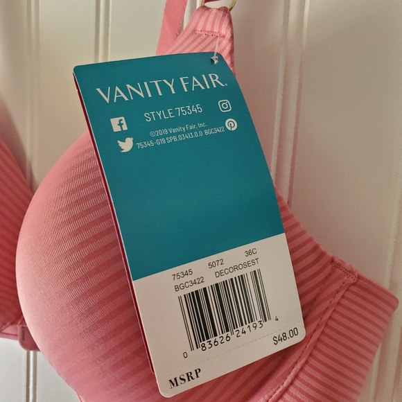 Vanity Fair Bra Women's Sz 36C - Picture 7 of 7